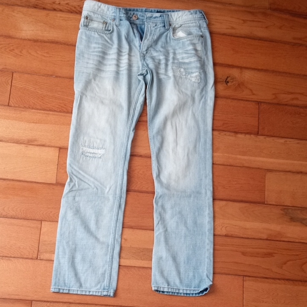 Buffalo David Bitton Men's Light Blue Straight Jeans